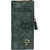 Umbrella Tassel Dark Green Color Dual Snap Fasteners Long Clutch Wallet for Women