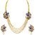 Aabhu Jewellery Gleaming Peacock Four Strings Gold Plated Pearl Necklace Set Haar With Earring For Woman And Girl