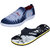 Indistar Mens Multicolored Canvas Sneakers And Haiwaii House Slippers (Pack Of 2)