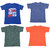 IndiWeaves Mens 1 Cotton Printed T-Shirt And 3 Jasper T-Shirt (Pack Of 4)-Multicolor-Size-Large
