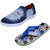Indistar Mens Multicolored Canvas Sneakers And Haiwaii House Slippers (Pack Of 2)