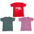 IndiWeaves Mens 1 Cotton Printed T-Shirt And 2 Jasper T-Shirt (Pack Of 3)-Multicolor-Size-Large