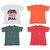 IndiWeaves Mens 1 Cotton Printed T-Shirt And 3 Jasper T-Shirt (Pack Of 4)-Multicolor-Size-Large