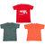 IndiWeaves Mens 1 Cotton Printed T-Shirt And 2 Jasper T-Shirt (Pack Of 3)-Multicolor-Size-Large