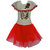 Faynci rich style with  pretty look Skirt Top for girl white and red