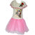 Faynci rich style with  pretty look Skirt Top for girl white and pink