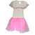Faynci rich style with  pretty look Skirt Top for girl white and pink