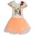Faynci rich style with  pretty look Skirt Top for girl white and orange