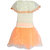 Faynci rich style with  pretty look Skirt Top for girl white and orange