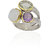 Irene Multistone 18Kgold Plated Silver Ring For Women