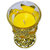 6th Dimensions Gold Designer Glass Candle For Home Office Decoration (Pack Of 1)