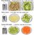 Ankur Drum Grater, Shredder, Slicer For Vegetables, Fruits Choclates, DryFruits, Etc with 3 Stainless Steel Blades- Blue