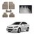 AutoStark Best Quality Set of 5 Carpet Beige Car Foot Mat / Car Floor Mat for Hyundai Verna Fluidic