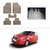 AutoStark Best Quality Set of 5 Carpet Beige Car Foot Mat / Car Floor Mat for Tata Vista Tech