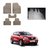 AutoStark Best Quality Set of 5 Carpet Beige Car Foot Mat / Car Floor Mat for Renault kwid