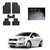 AutoStark Best Quality Set of 5 Carpet Black Car Foot Mat / Car Floor Mat for  Fiat Linea (Prior 2014)