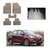 AutoStark Best Quality Set of 5 Carpet Beige Car Foot Mat / Car Floor Mat for Hyundai Xcent 2017