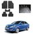 AutoStark Best Quality Set of 5 Carpet Grey Car Foot Mat / Car Floor Mat for Tata Zest