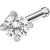 Shiyara Jewells 92.5 Sterling Silver Marvellous Round Solitaire Nosepin with CZ Stone NR00003