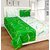 AMAYRA Cotton Double Bed Sheet with 2 Pillow Covers,Green-White-Stripes-Platinum Series