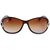 HH CLASICBRWN Brown Oval Sunglasses For Women