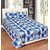 AMAYRA Cotton Double Bed Sheets With 2 Pillow Covers, Blue Check