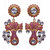 Ruby & White Sapphire Studded Earrings In 925 Sterling Silver