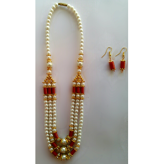 Pearl And Coral Earrings  Lagu Bandhu