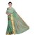Risera Green Silk Printed Saree + Blouse Piece