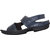 Men's Casual Wear Dark Blue Leather Sandals/Floaters