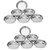 Stainless Steel Halwa Plate Set of 12pcs
