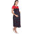 MomToBe Women's Rayon Maternity Dress, Blue & Red