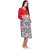 MomToBe Women's Rayon Maternity Dress, Cream & Red