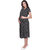 MomToBe Women's Rayon Maternity Dress, Black & Cream