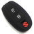 Silicone Key Cover Fit For Suzuki Vitara Brezza / Baleno / S Cross / Ciaz / Swift Smart Key (Black)