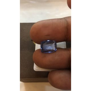 Jaipur Gemstone Rare 7.75ratti Natural Certified Blue Sapphire (Neelam)