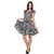 Fusion 18 Multicolor Printed A Line Dress For Women