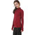 Texco Lurex Maroon Zipper Mock Neck Well Crafted Sweatshirt With Attached Gloves