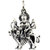 Be You Stunning White Color Pearl Durga Mata Oxidised Plated Sterling Silver Locket