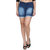 Ansh Fashion Wear Women's Denim Lycra And Cotton Blend Shorts Which Gives A Complete Western Look