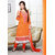 Simply Cotton Embroidered Suit Orange