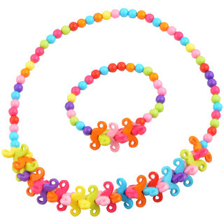 Angel Glitter  Cutie Lil Mustach 2-Pcs Jewellery Set For Kids