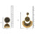 Om Jewells Combo of Stunning Oxidised Chandbali and Jhumki Earrings for Girls and Women CO1000070GLD