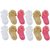 Neska Moda Premium Kids 12 Pairs Ankle Length Quality Frill Socks-Age Group 2 To 3 Years-Brown Pink White