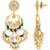 Spargz Traditional Gold Plated Wedding & Party Wear Enamel Pearl Kundan Big Chand Bali Earrings For Women AIER_1364