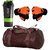 CP Bigbasket Combo Set Leather Soft Gym Bag (Brown), Cyclone Shaker, Netted Gym  Fitness Gloves (Orange)..