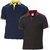 Pack of 2 Men Polo Collar T Shirt by Baremoda (Black  Navy)