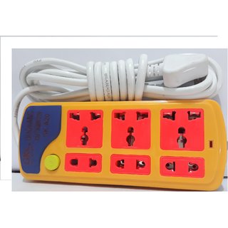 6 socket extension board 5 meter long wire by easy comfort Extension cords