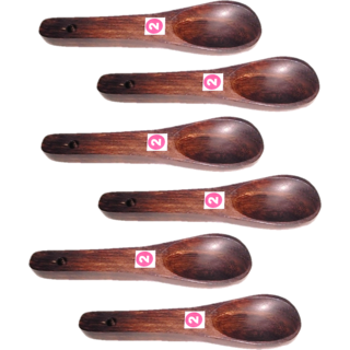 TEA SPOON SET,WOODEN SMALL SPOON SET, HIGH QUALITY WOODEN SPOONS SMALL 6pc set