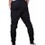 Joggers Park Mens Black Placement Print Relaxed Fit Joggers